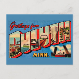 Duluth MI Greeting Postcard