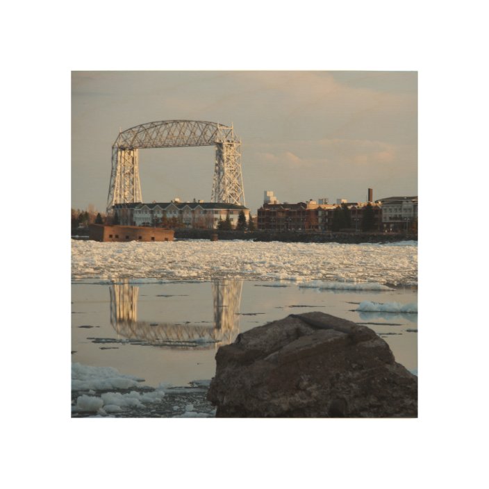 Duluth Minnesota Ariel Lift Bridge Canal Park Wood Wall Art Zazzle.co.uk