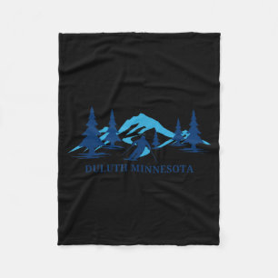 Duluth minnesota ski resort skiing skier fleece blanket