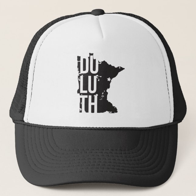 Duluth, Minnesota trucker hat with mesh and map (Front)