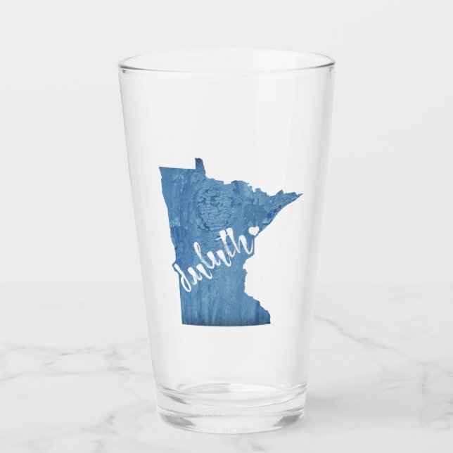 Duluth Minnesota Wood Grain Glass (Front)