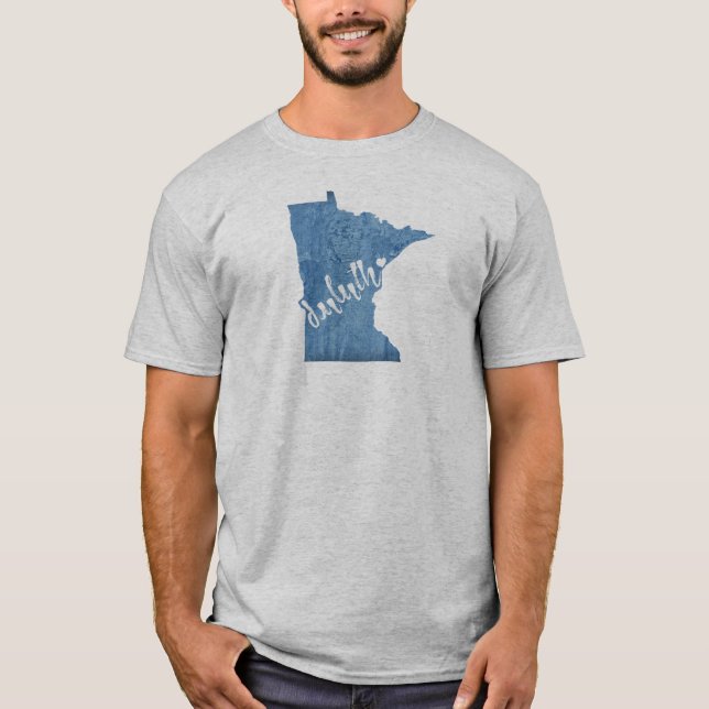 Duluth Minnesota Wood Grain T-Shirt (Front)