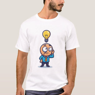 Dum Dum Funny crazy guy thinking Wtf & got idea T-Shirt