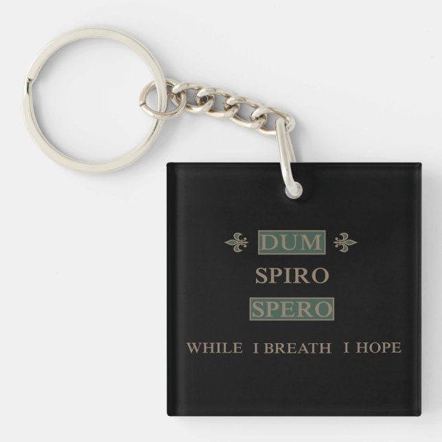 Dum spiro spero key ring (Front)
