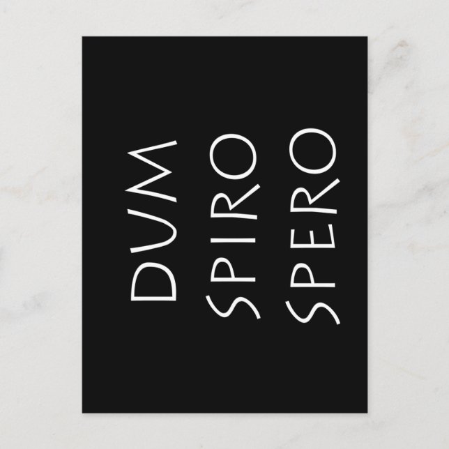 Dum spiro spero postcard (Front)