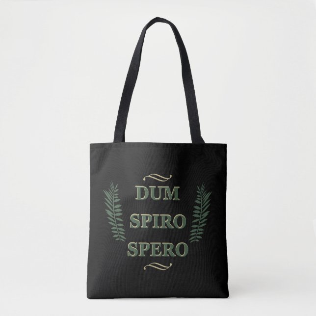 Dum spiro spero tote bag (Front)