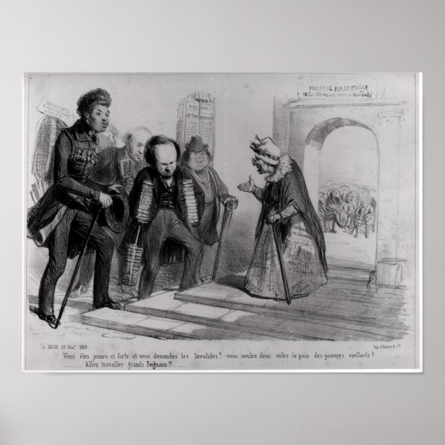 Dumas, Hugo et Balzac seeking their admission Poster (Front)