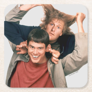 Dumb and Dumber Lloyd and Harry Square Paper Coaster