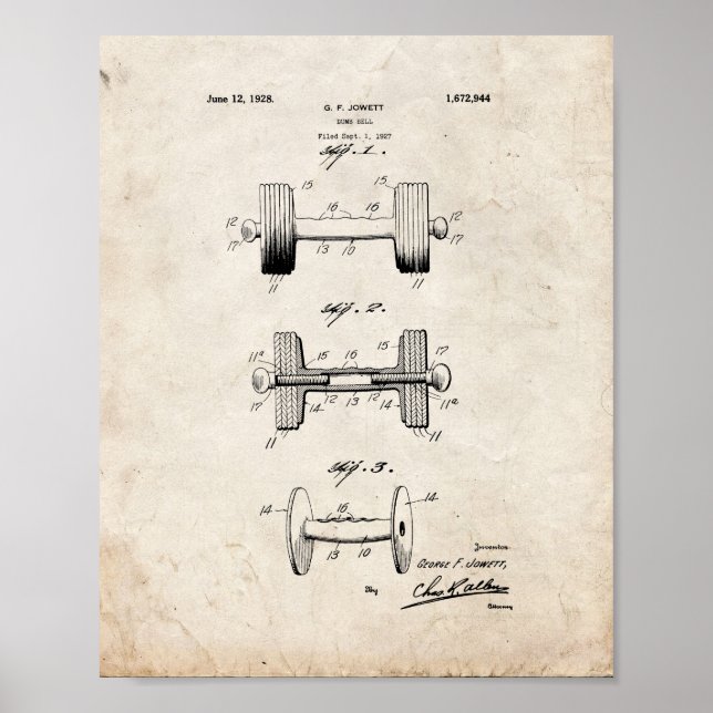 Dumb-bell Patent - Old Look Poster (Front)