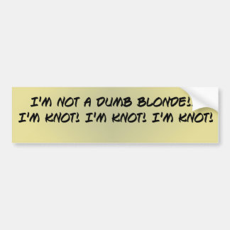 Dumb Blonde Bumper Sticker