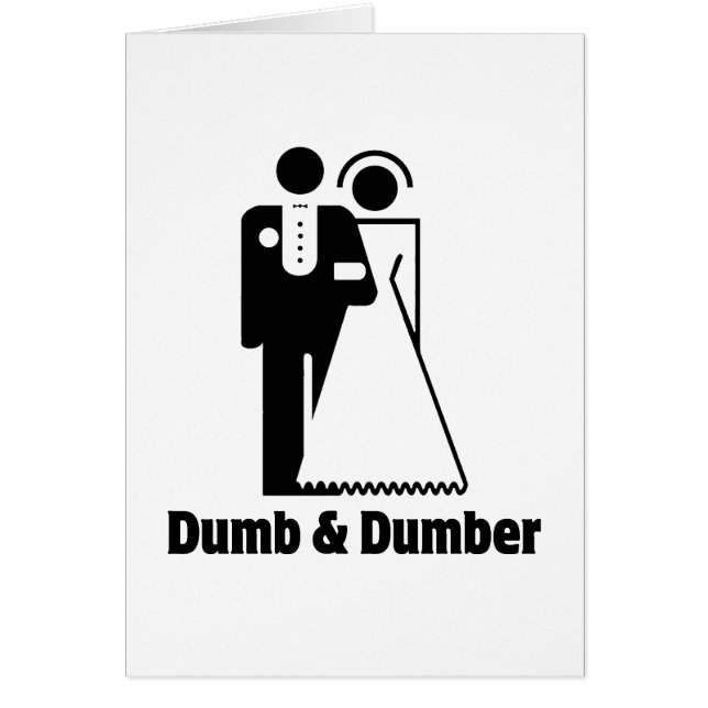 Dumb & Dumber Bride Groom Wedding (Front)
