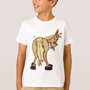 Dumb Horse with Fly Cartoon T-Shirt