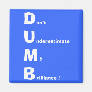 DUMB (white) Magnet