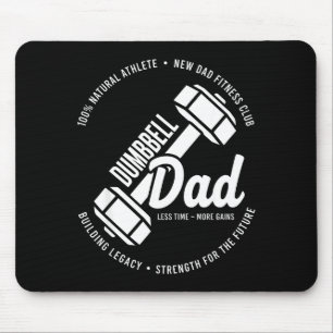 Dumbbell dad fitness gym lifestyle father workout mouse mat