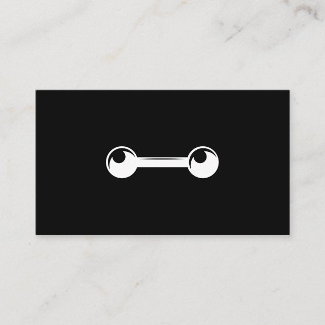 Dumbbell Icon | Fitness | Personal Trainer Business Card (Front)