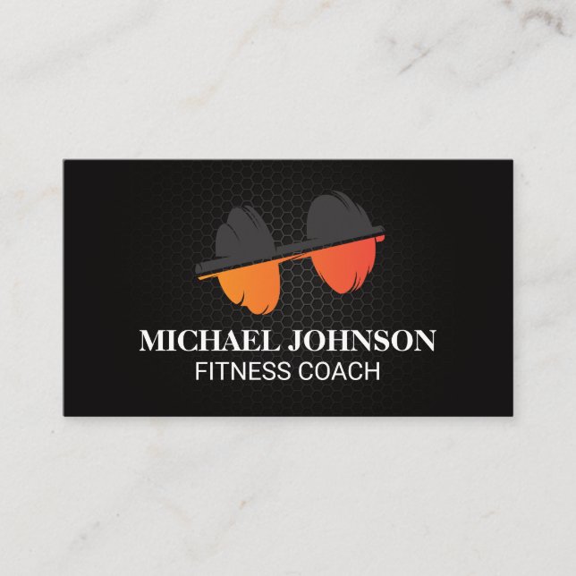 Dumbbell Logo | Fitness Business Card (Front)