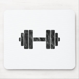 Dumbbell Minimalism - Weight Lifting And Bodybuild Mouse Mat