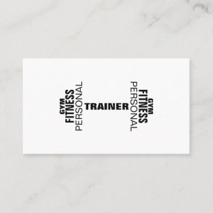 Dumbbell of words business card