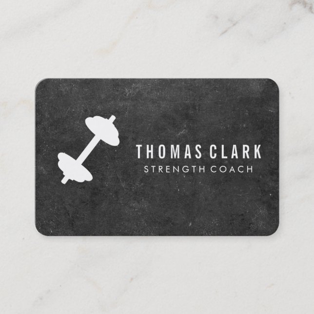 Dumbbell | Personal Trainer (slate) appointment Card (Front)