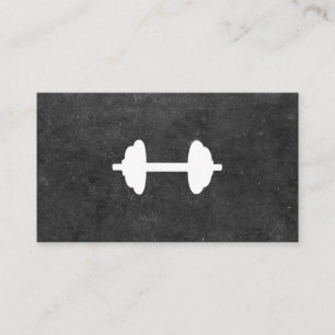 Dumbbell Personal Trainer (slate) Business Card
