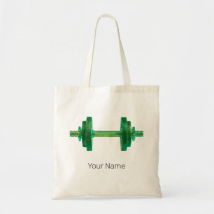 Dumbbell Retro Bodybuilder Gym Fitness Or Coach Tote Bag