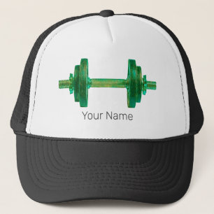 Dumbbell Retro Bodybuilder Gym Fitness Or Coach Trucker Hat