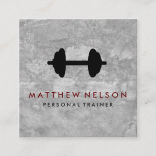 Dumbbell Weight Grunge Loyalty Cards