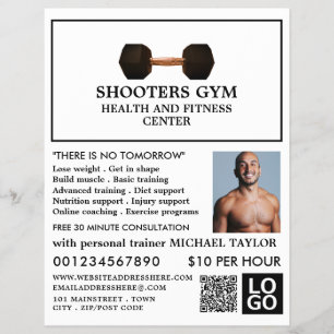 Dumbbell Weight, Personal trainer, Gym Advertising Flyer
