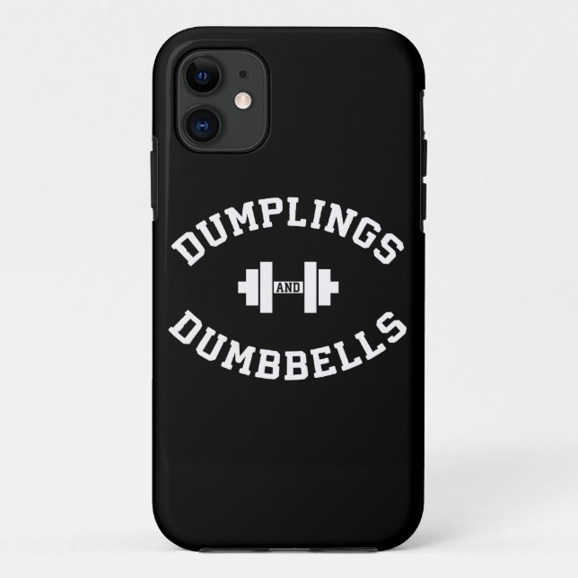 Dumbbells and Dumplings - Funny Bulking Novelty Case-Mate iPhone Case (Back)