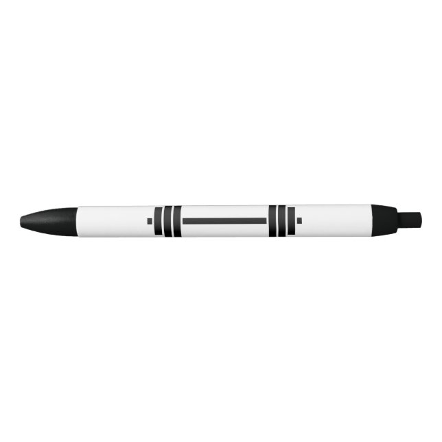 Dumbbells Black Ink Pen (Front)