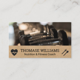 Dumbbells in the Gym   Fitness Business Card