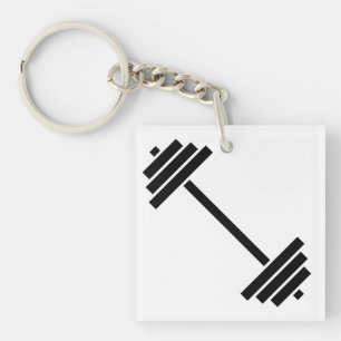 Dumbbells Key Ring
