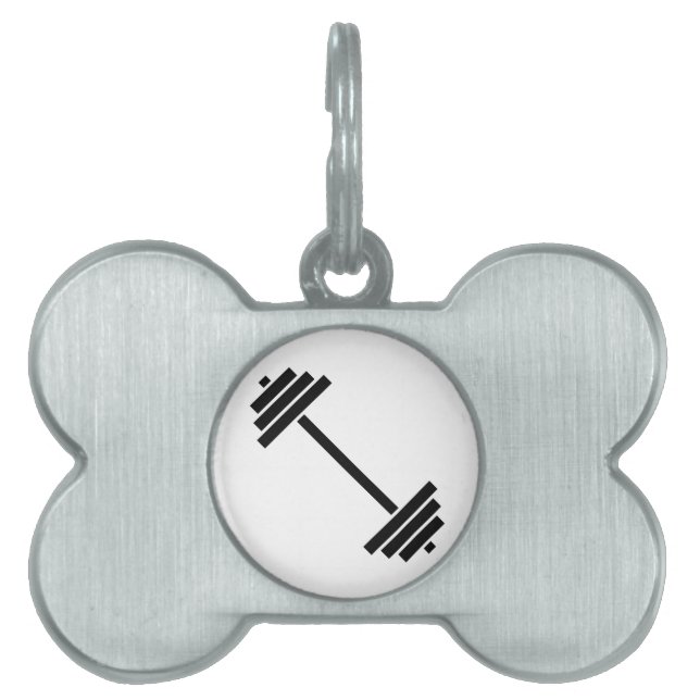Dumbbells Pet ID Tag (Front)