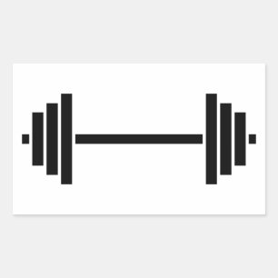 Dumbbells Rectangular Sticker