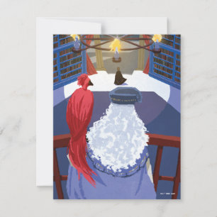 Dumbledore & Fawkes on Balcony Card