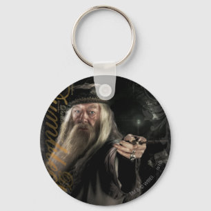 Dumbledore Script Logo Key Ring