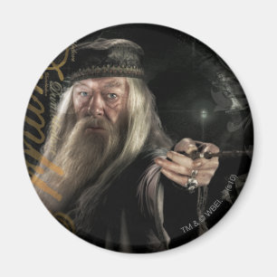 Dumbledore Script Logo Magnet