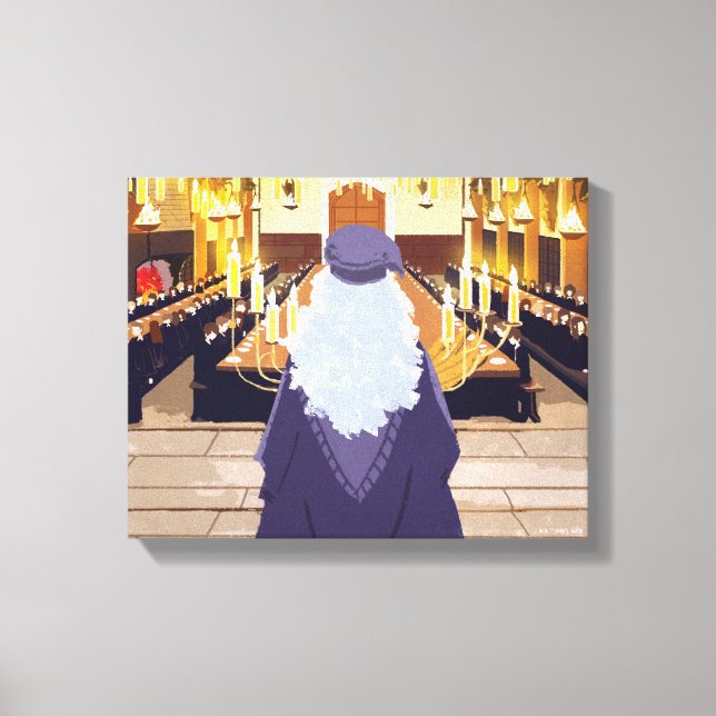Dumbledore Speaking in the Hogwarts Great Hall Canvas Print (Front)