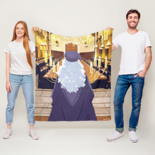 Dumbledore Speaking in the Hogwarts Great Hall Fleece Blanket