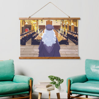 Dumbledore Speaking in the Hogwarts Great Hall Hanging Tapestry
