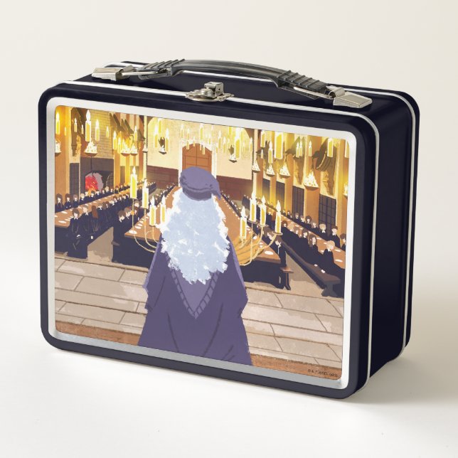Dumbledore Speaking in the Hogwarts Great Hall Metal Lunch Box (Front)