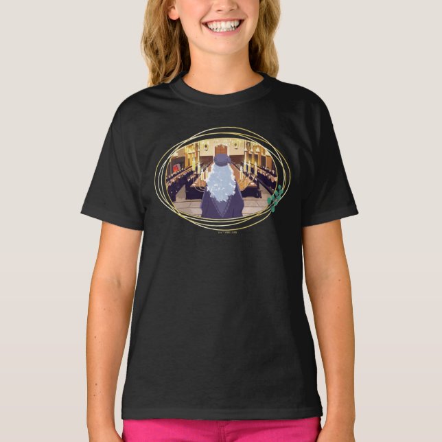 Dumbledore Speaking in the Hogwarts Great Hall T-Shirt (Front)
