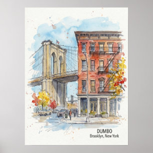 DUMBO Brooklyn New York — Iconic Bridge Poster