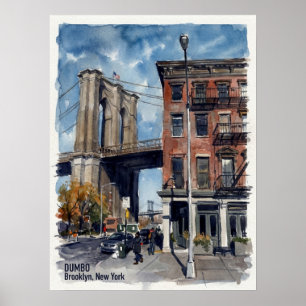 DUMBO Brooklyn New York — Iconic Bridge Poster