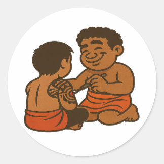 Dumi Tatau Artist Classic Round Sticker