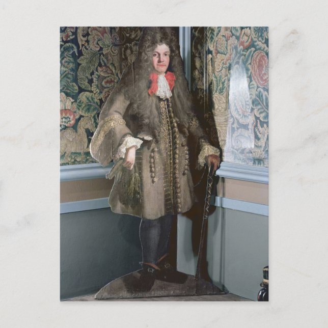 Dummy board figure of a man, c.1690 postcard (Front)
