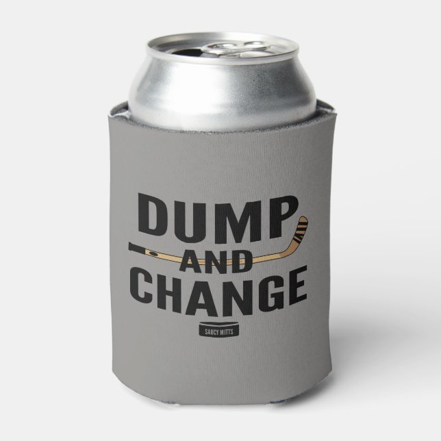 Dump and Change Hockey Stick Colour Can Cooler (Can Front)