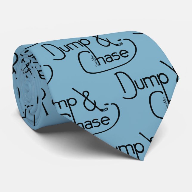 Dump and Chase Hockey Tie (Rolled)