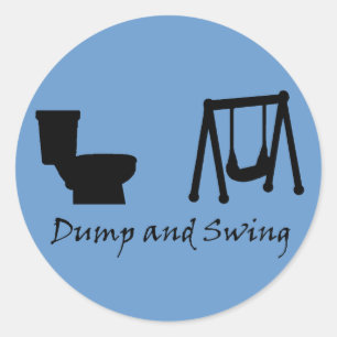 Dump and Swing - Ultimate Frisbee Classic Round Sticker