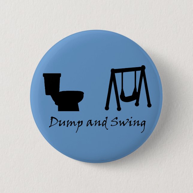 Dump and Swing - Ultimate Frisbee (dark) 6 Cm Round Badge (Front)